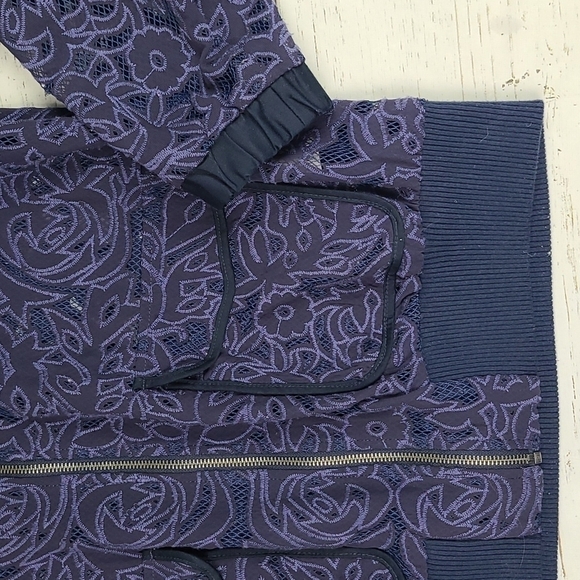 Elevenses Purple Embroidered Zip Up Jacket Size Small - Picture 3 of 7